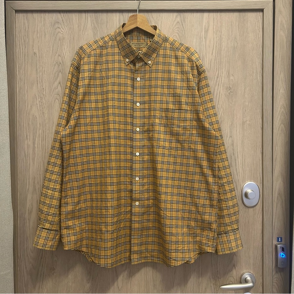 Burberry Classic nova check Plaid Button Down Shirt XXL EXCELLENT